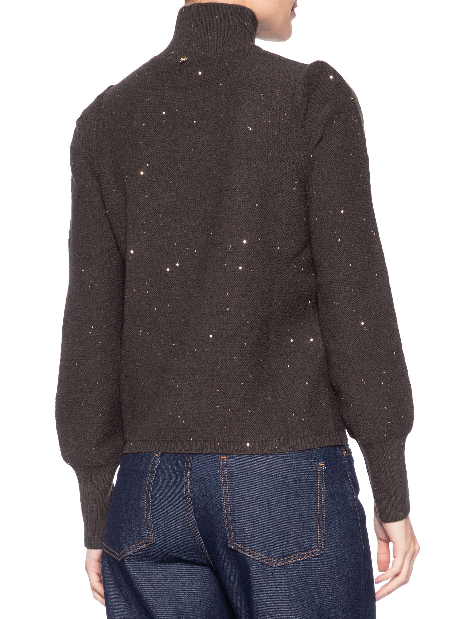 Blusa Feminina Luna Bufante Marrom Le Lis