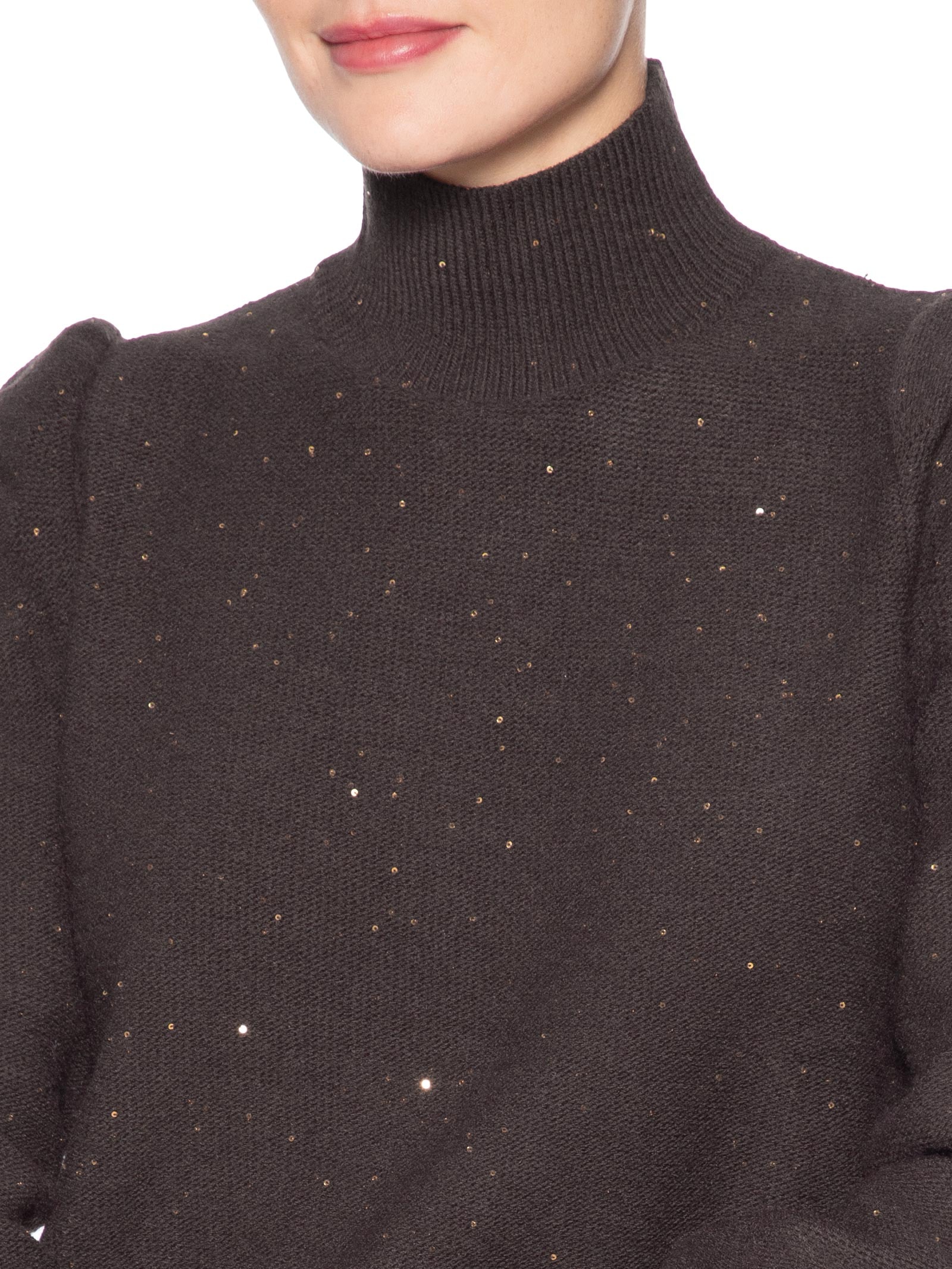 Blusa Feminina Luna Bufante Marrom Le Lis