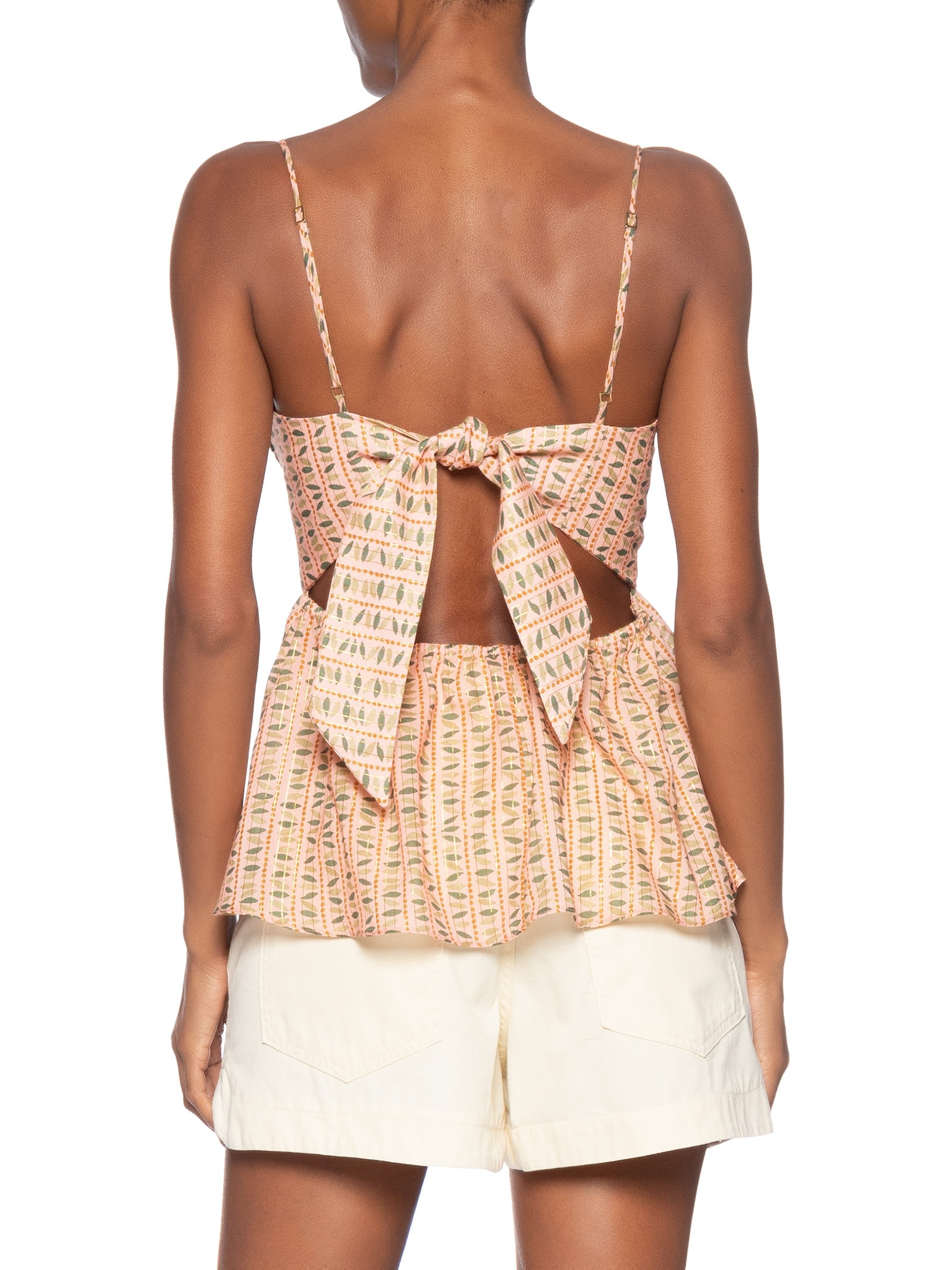 Blusa Feminina Luréx Estampa Campo Sereno Rosa Dress To