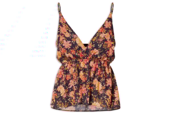 Blusa Feminina Lurex Estampa Encontro - Preto