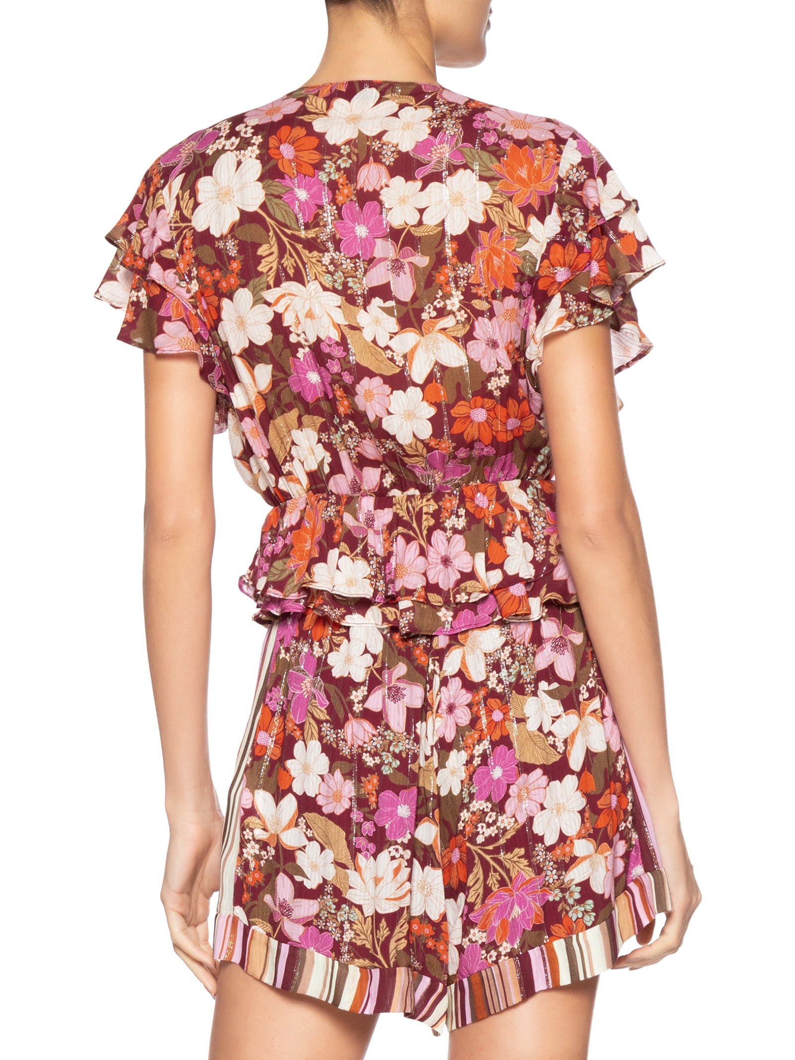 Blusa Feminina Lurex Estampa Jasmin Solar Rosa Dress To