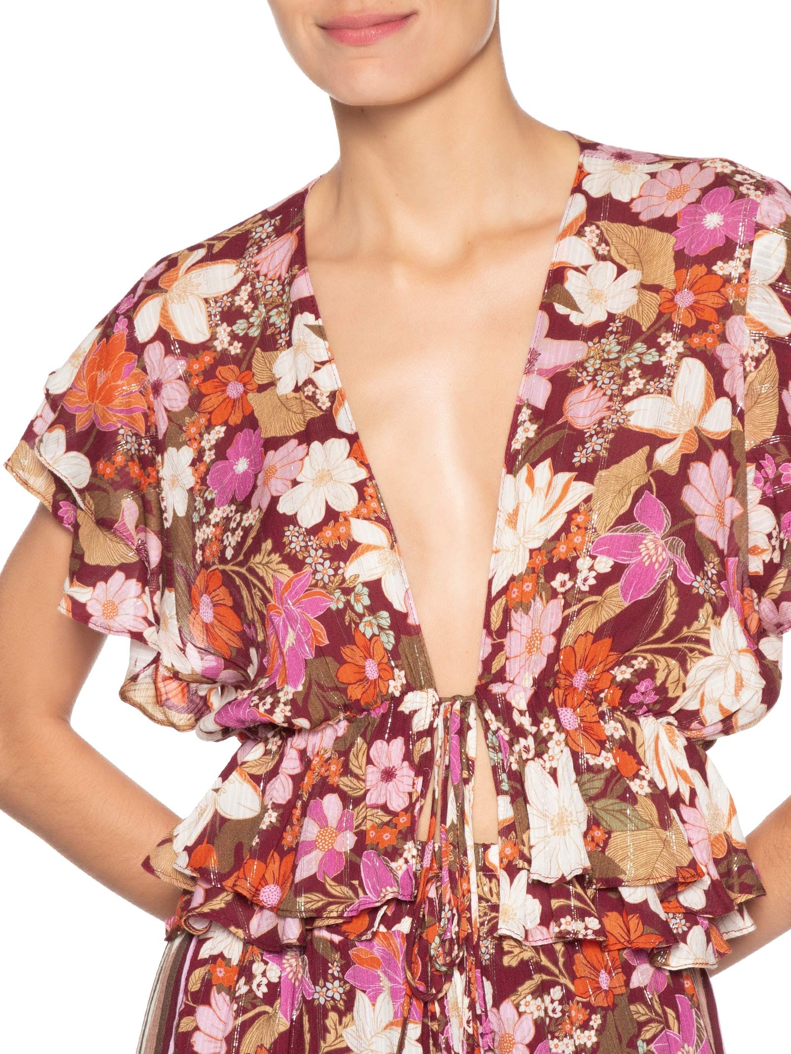 Blusa Feminina Lurex Estampa Jasmin Solar Rosa Dress To