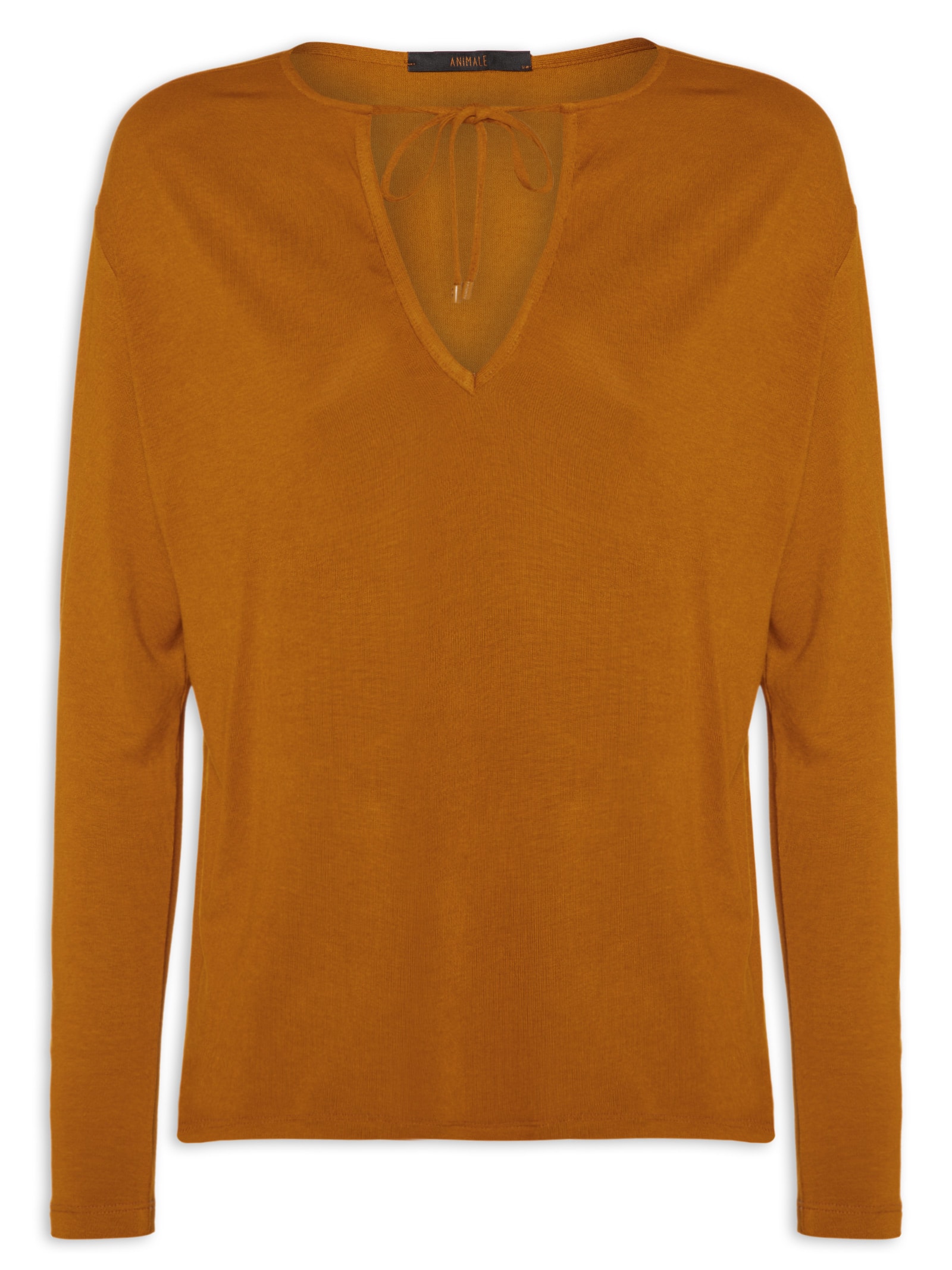 Blusa Feminina Malha Boho Amarelo Animale