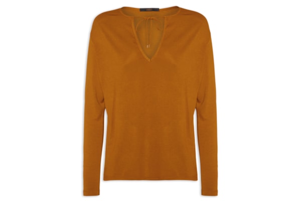 Blusa Feminina Malha Boho - Amarelo