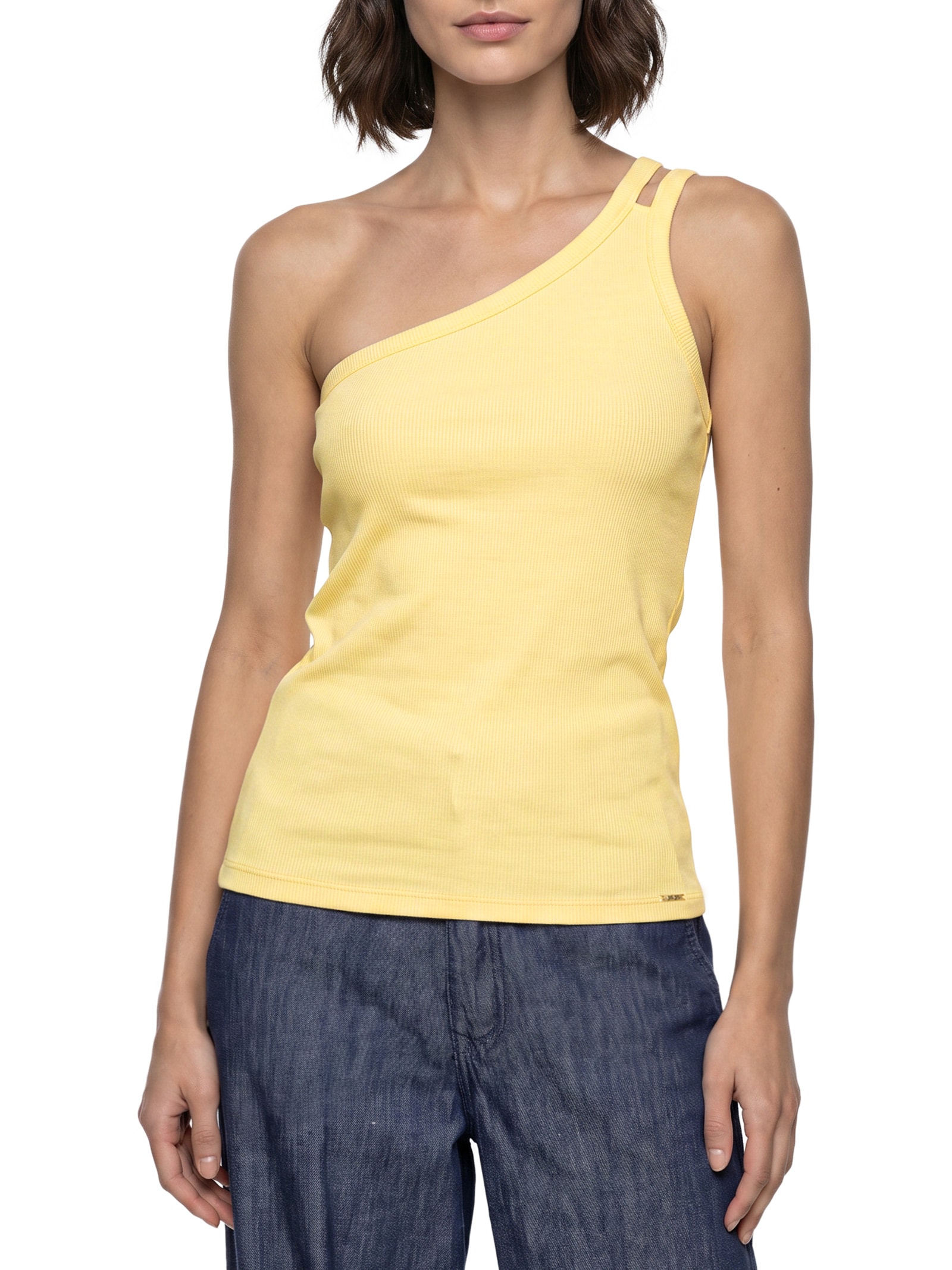 Blusa Feminina Malha Canelada Boulevard Amarelo Lez A Lez