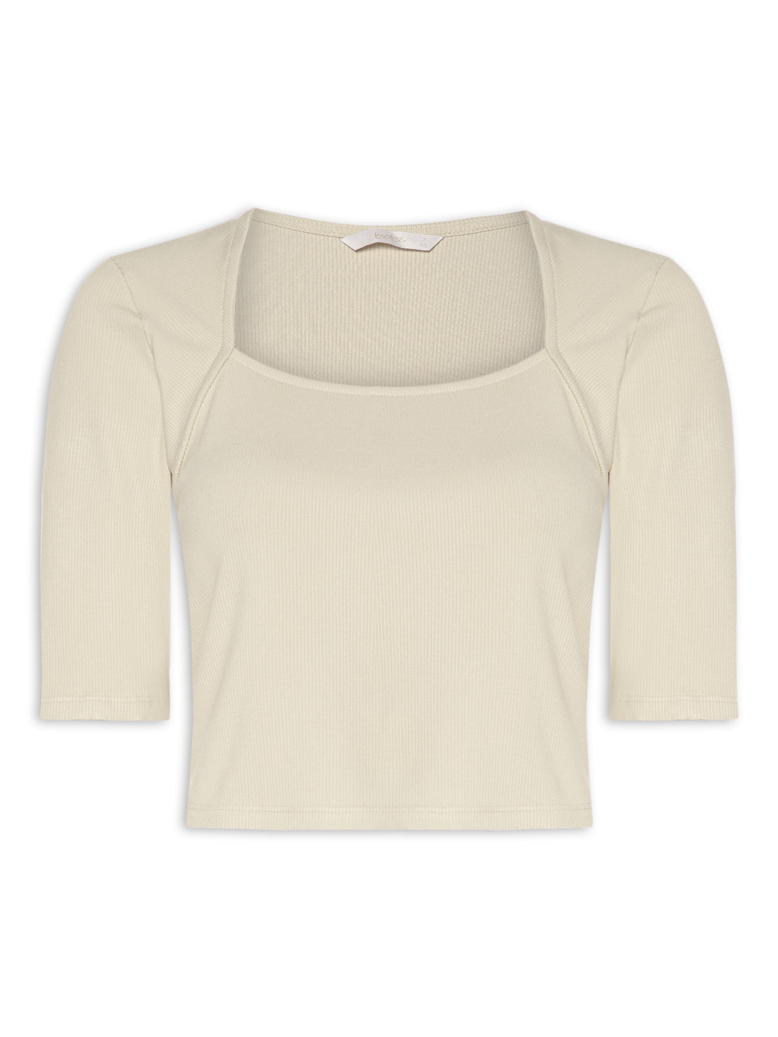 Blusa Feminina Malha Canelada Boulevard Bege Lez A Lez