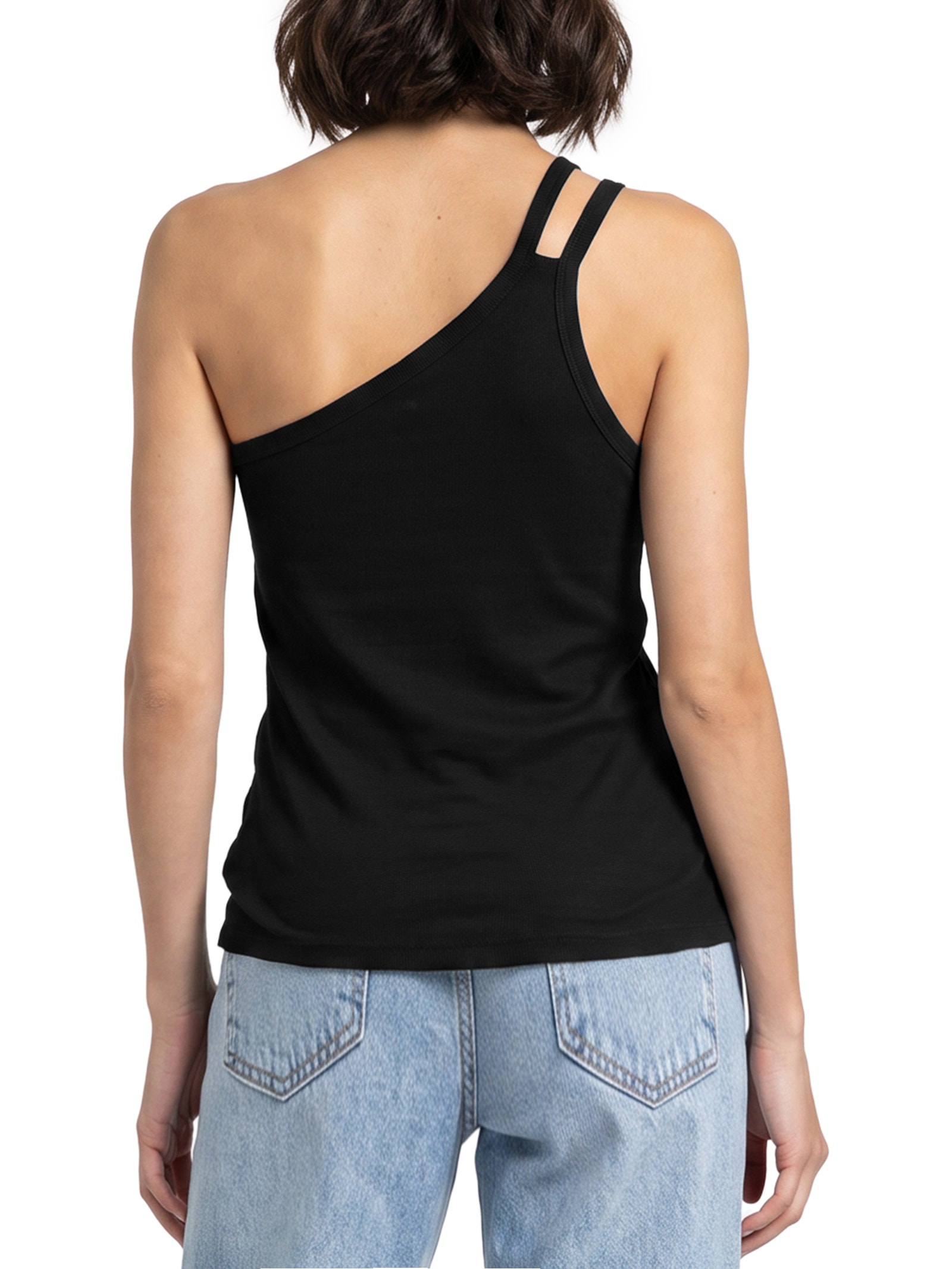 Blusa Feminina Malha Canelada Boulevard Preto Lez A Lez