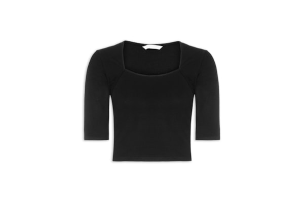 Blusa Feminina Malha Canelada Boulevard - Preto