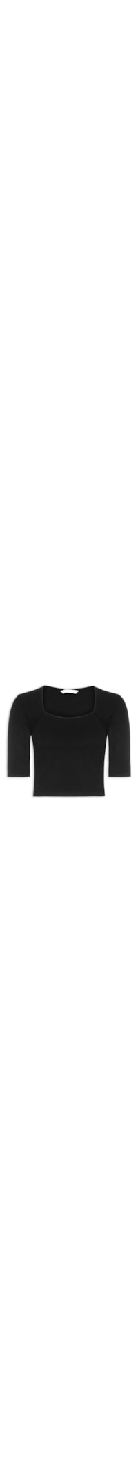 Blusa Feminina Malha Canelada Boulevard - Preto
