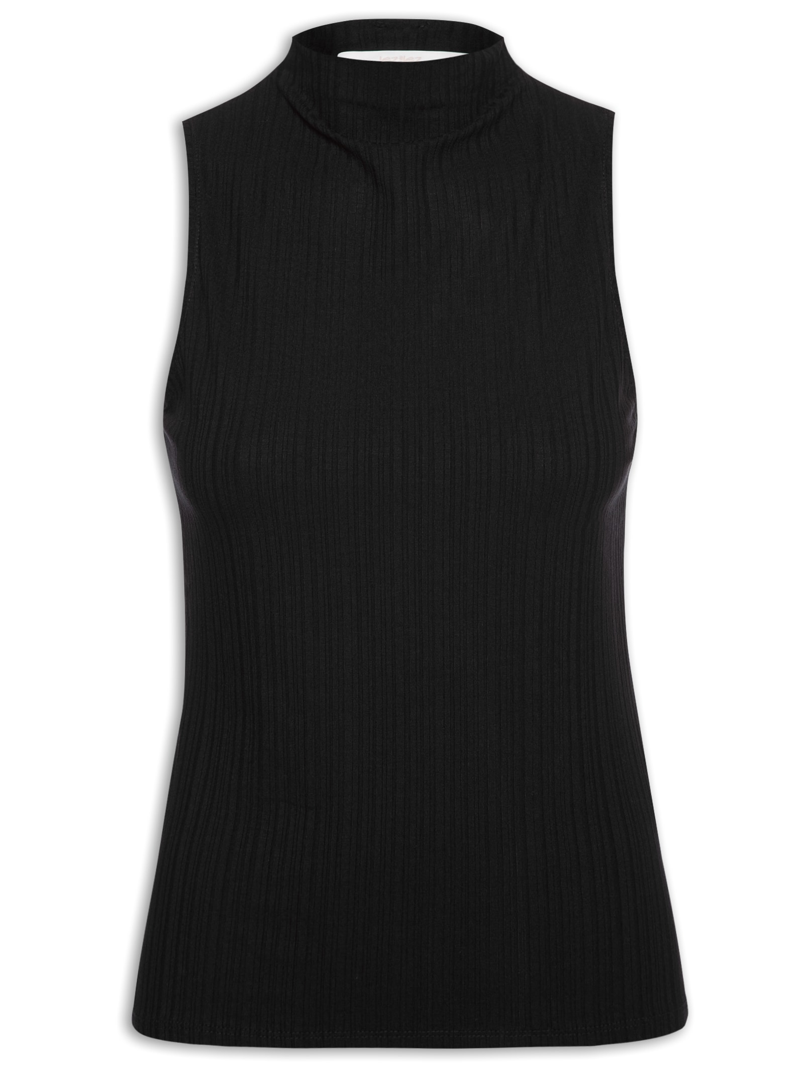 Blusa Feminina Malha Canelada Stripe Preto Lez A Lez