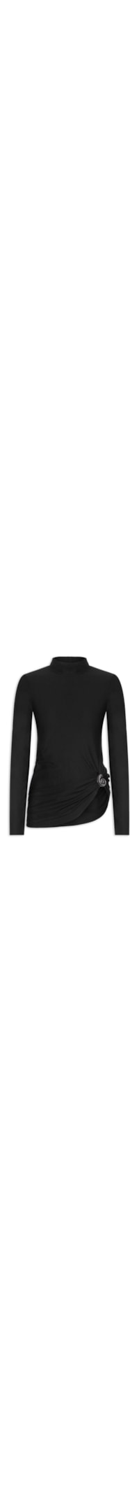 Blusa Feminina Malha Clear High - Preto