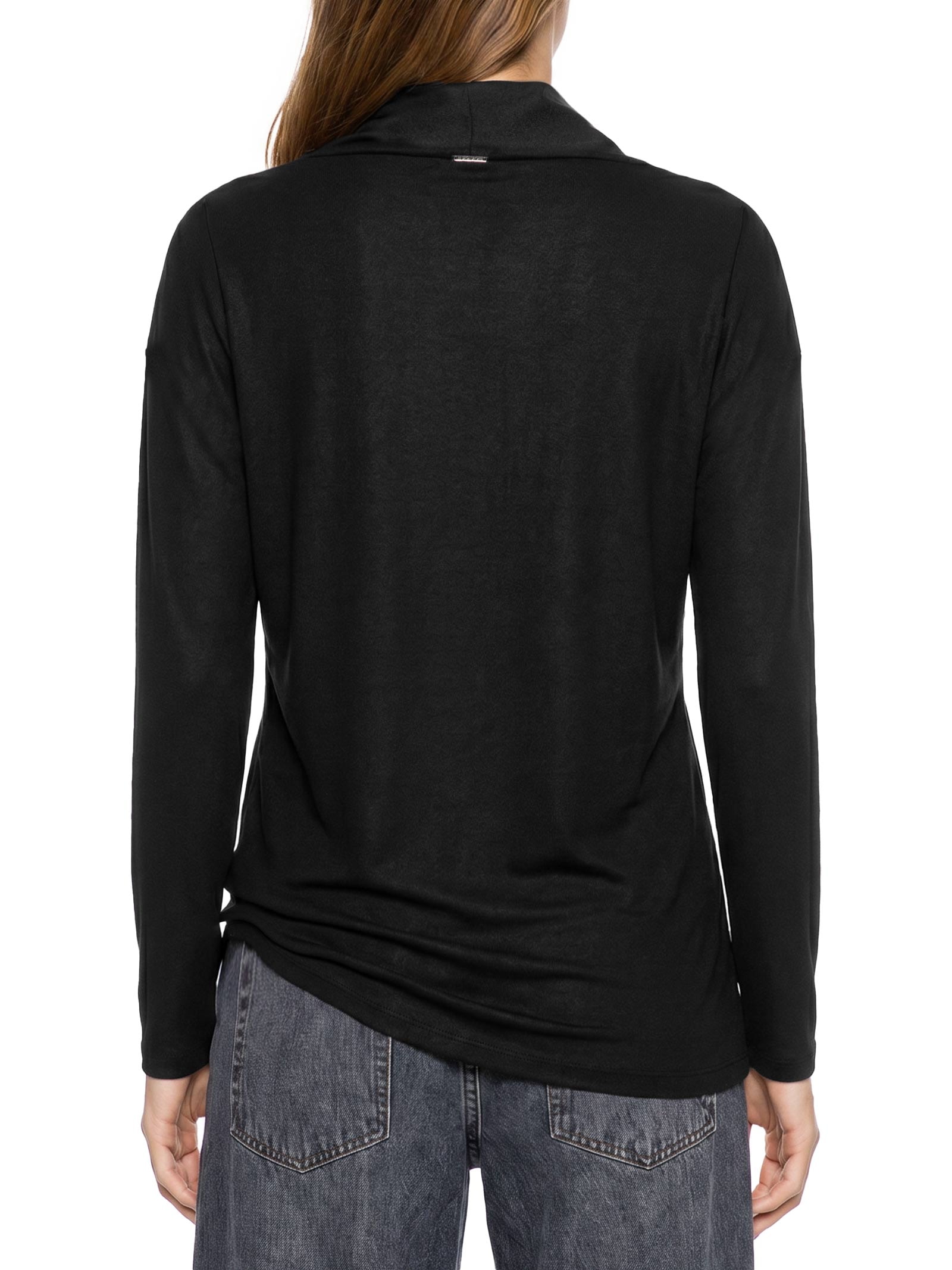 Blusa Feminina Malha Clear High Preto Lez A Lez