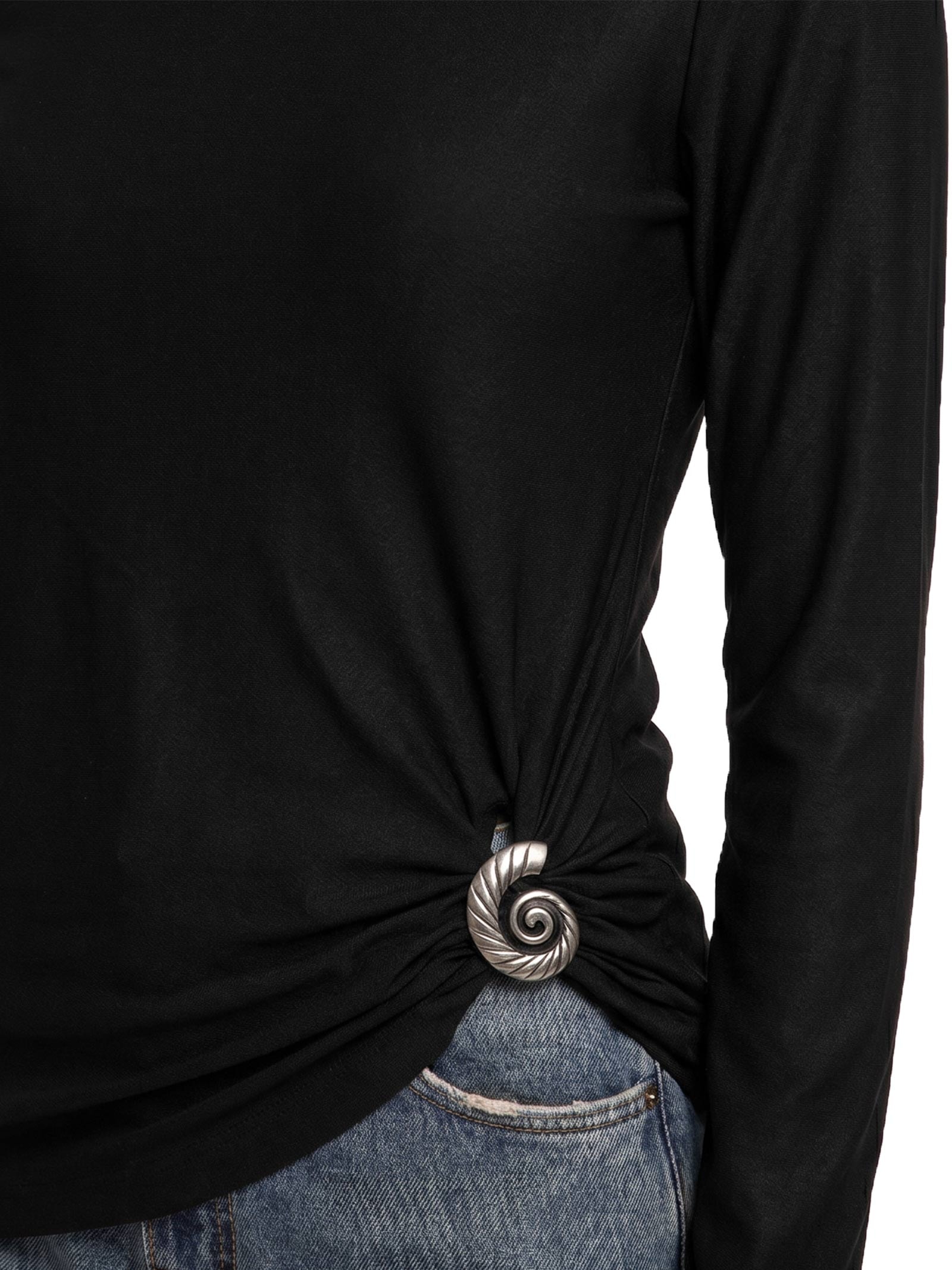 Blusa Feminina Malha Clear High Preto Lez A Lez