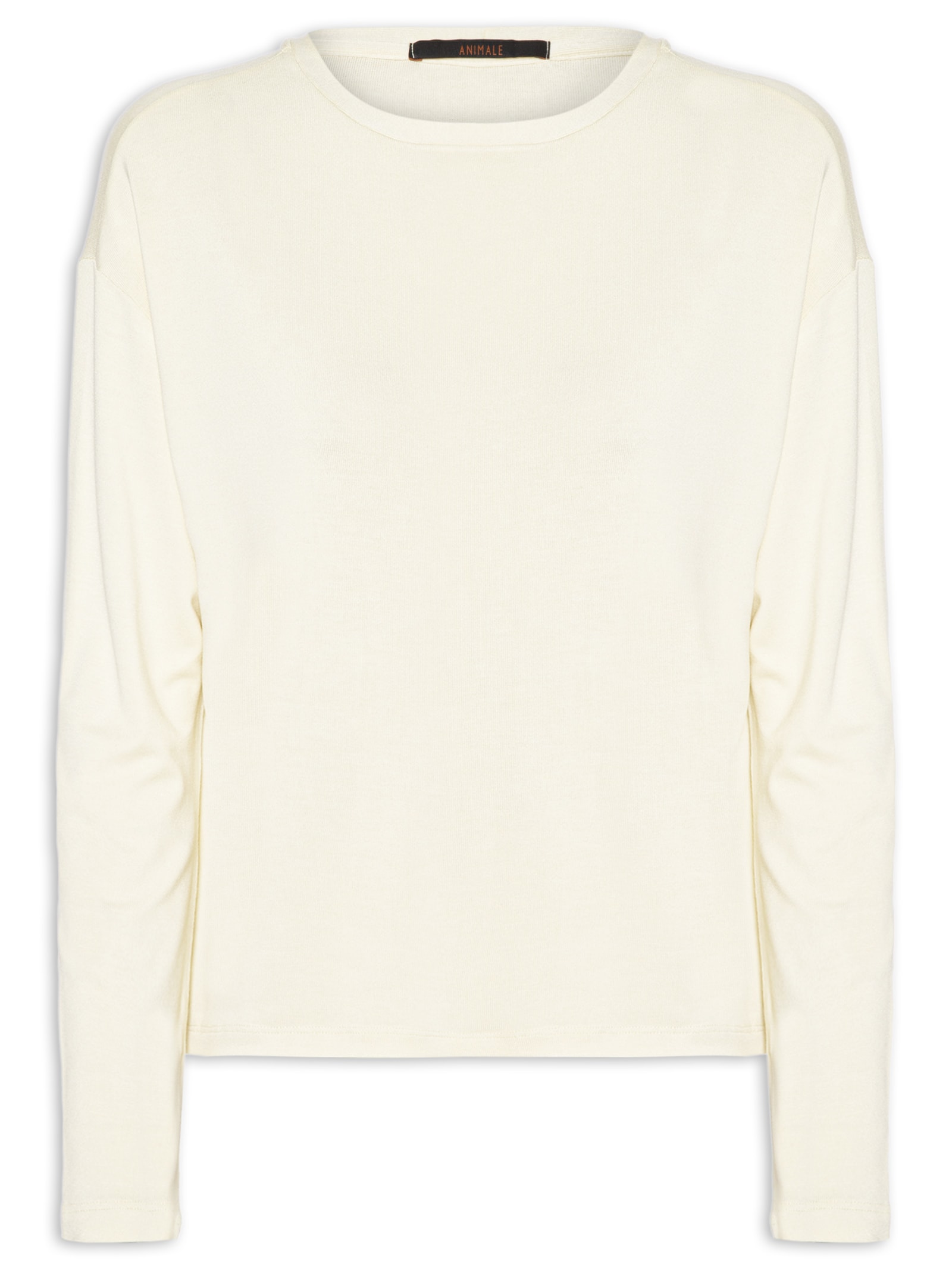 Blusa Feminina Malha com Manga Deslocada Amarela Animale