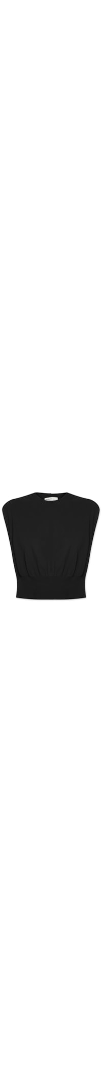 Blusa Feminina Malha Com Ribana - Preto