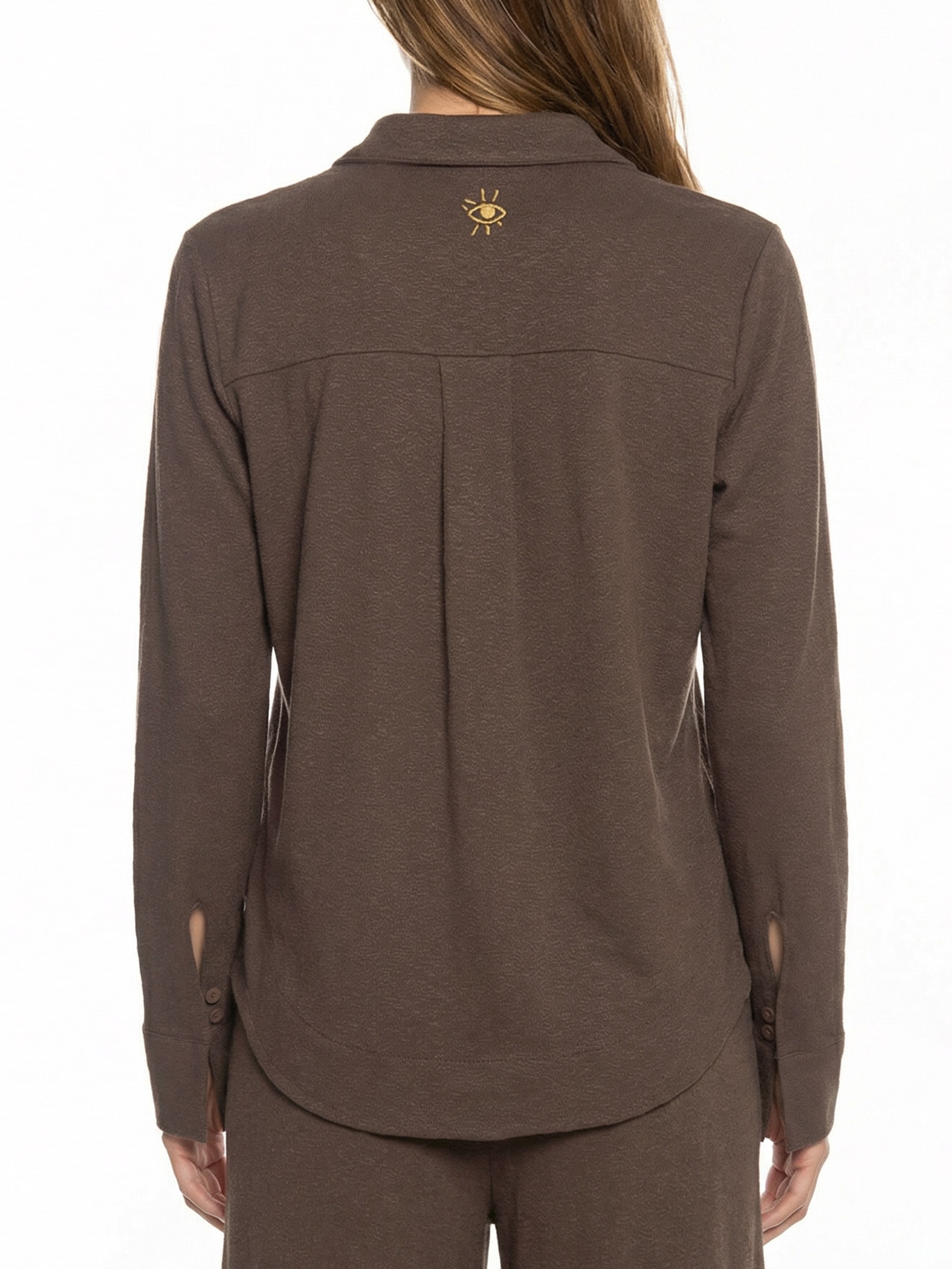 Blusa Feminina Malha Crepe Flamê Marrom Cantão