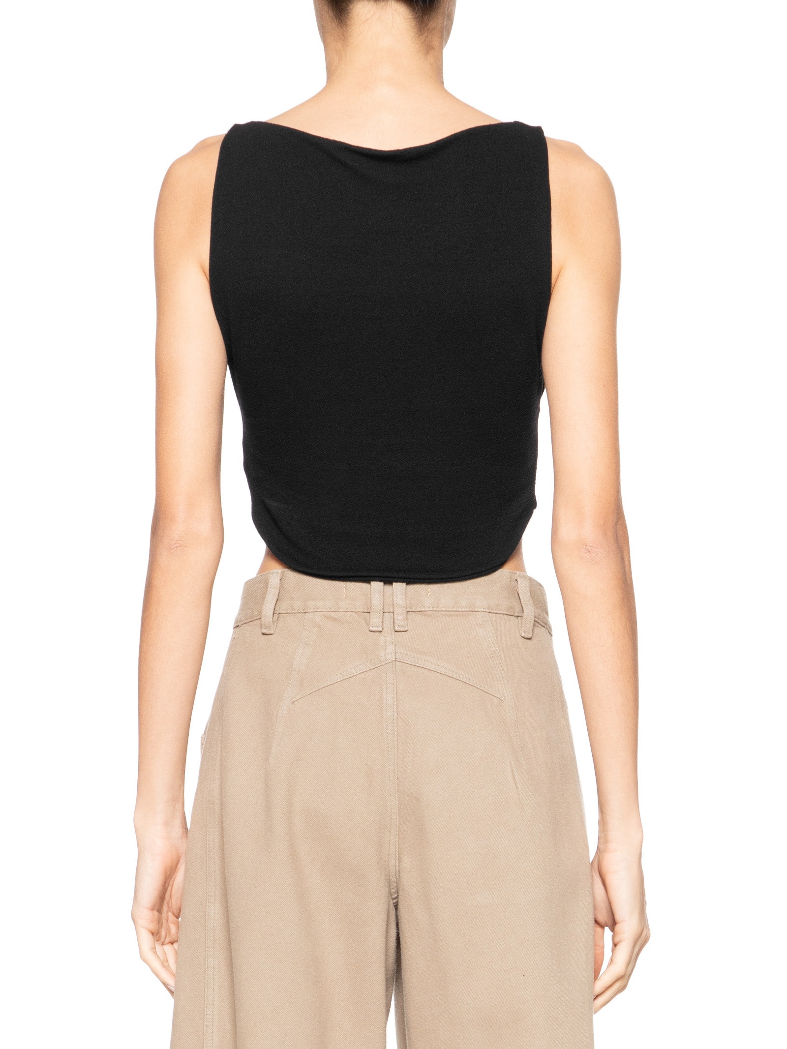 Blusa Feminina Malha Cropped Preto Animale