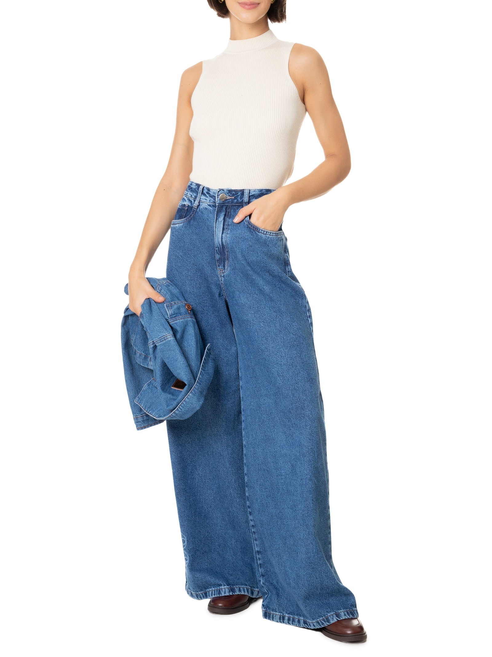 Blusa Feminina Malha de Tricot Off White Lez A Lez