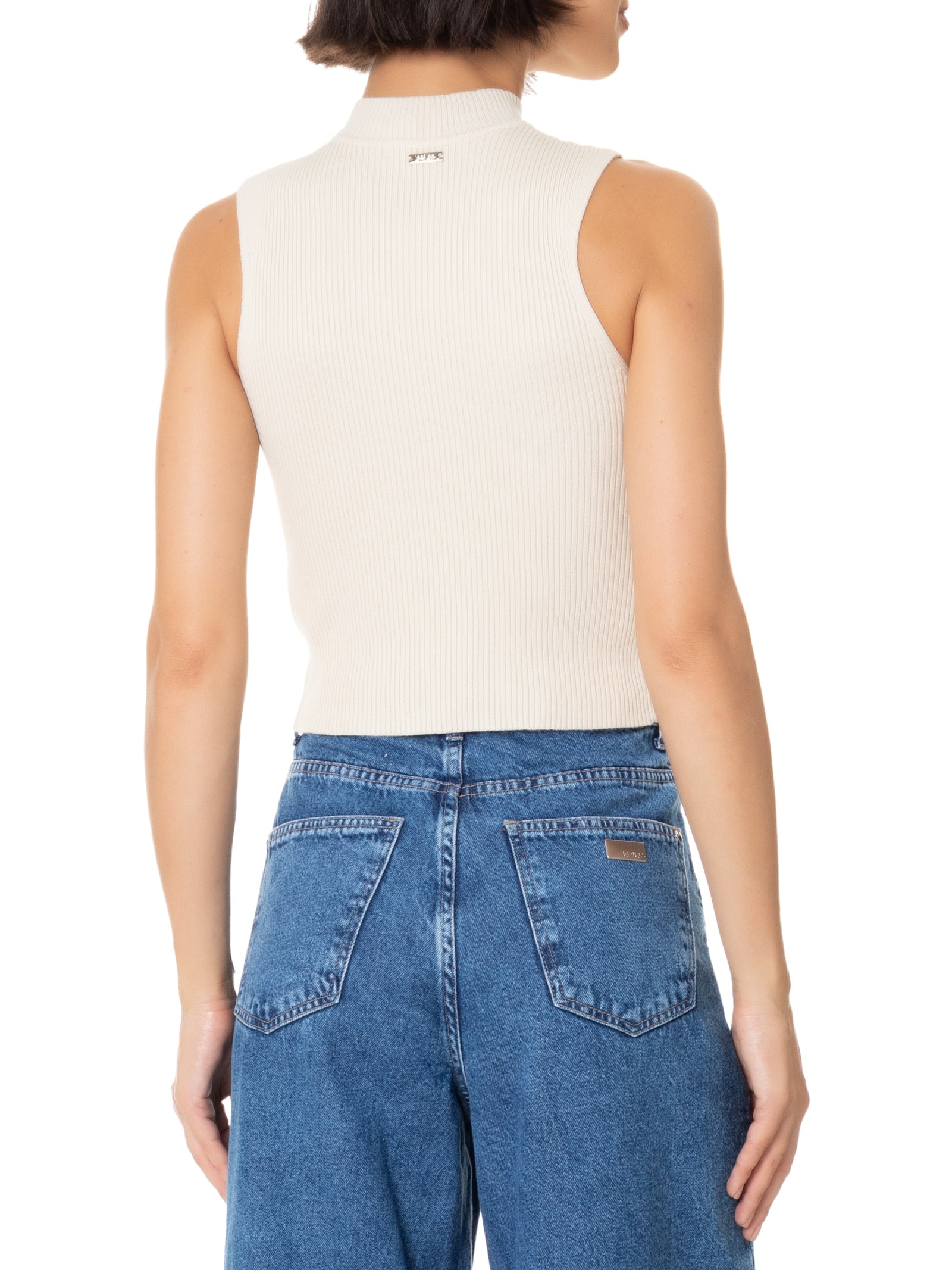 Blusa Feminina Malha de Tricot Off White Lez A Lez