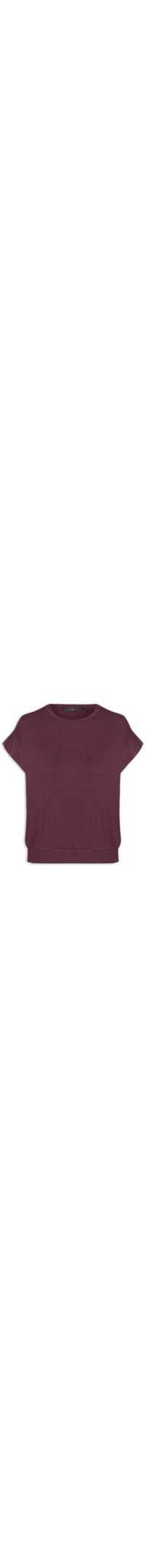Blusa Feminina Malha Detalhe Ribana - Vinho