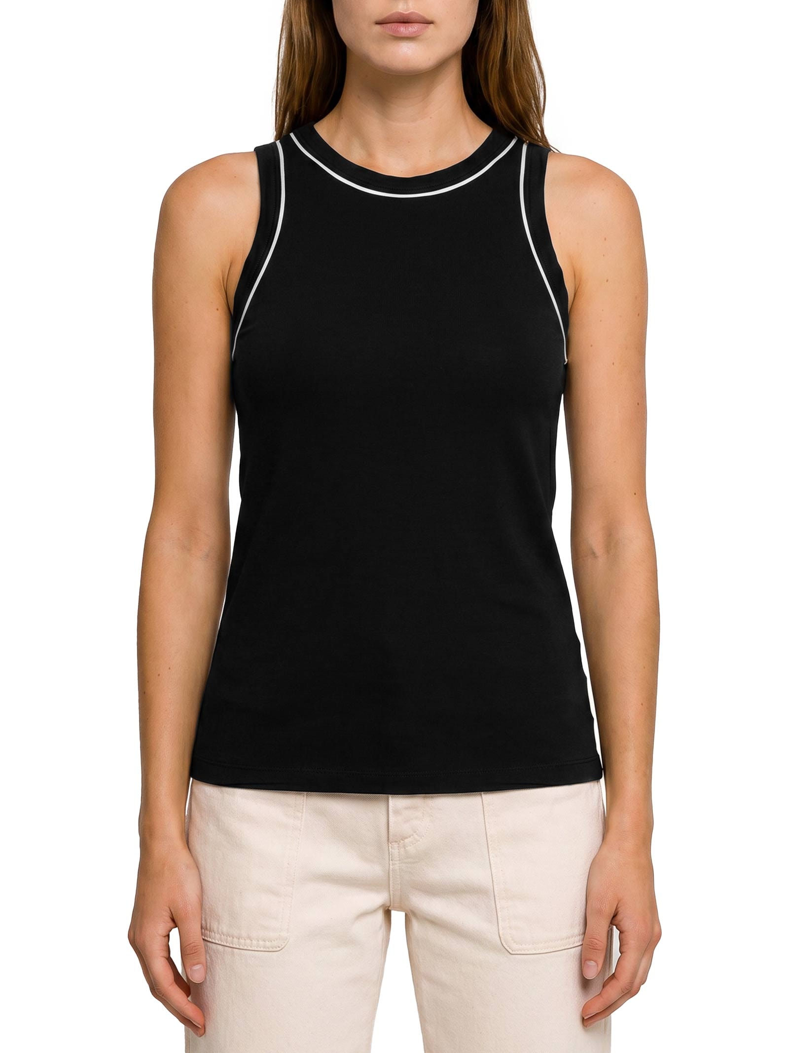 Blusa Feminina Malha Ecovero Preto Lez A Lez