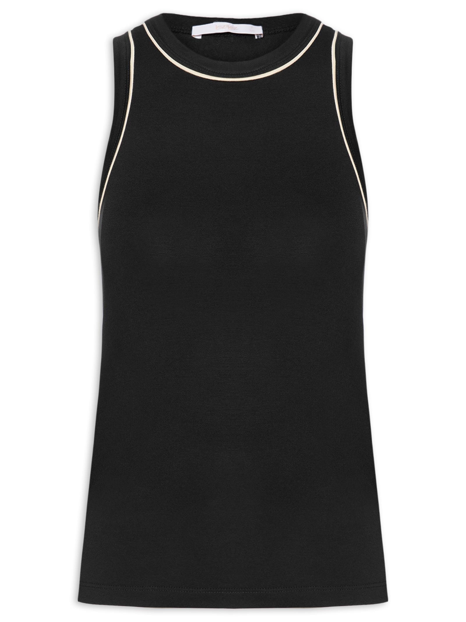 Blusa Feminina Malha Ecovero Preto Lez A Lez