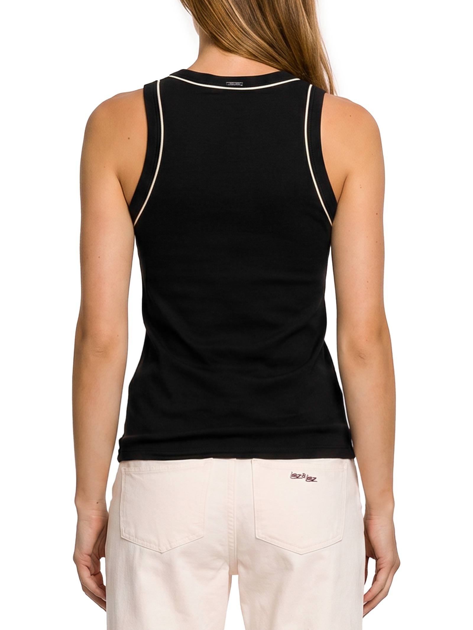 Blusa Feminina Malha Ecovero Preto Lez A Lez