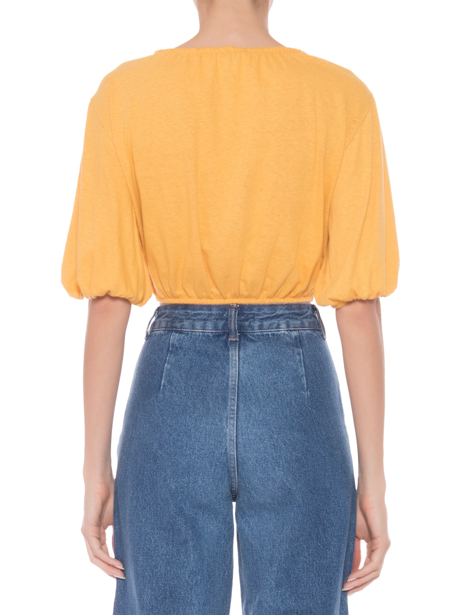 Blusa Feminina Malha Linho Amarelo '2Essential