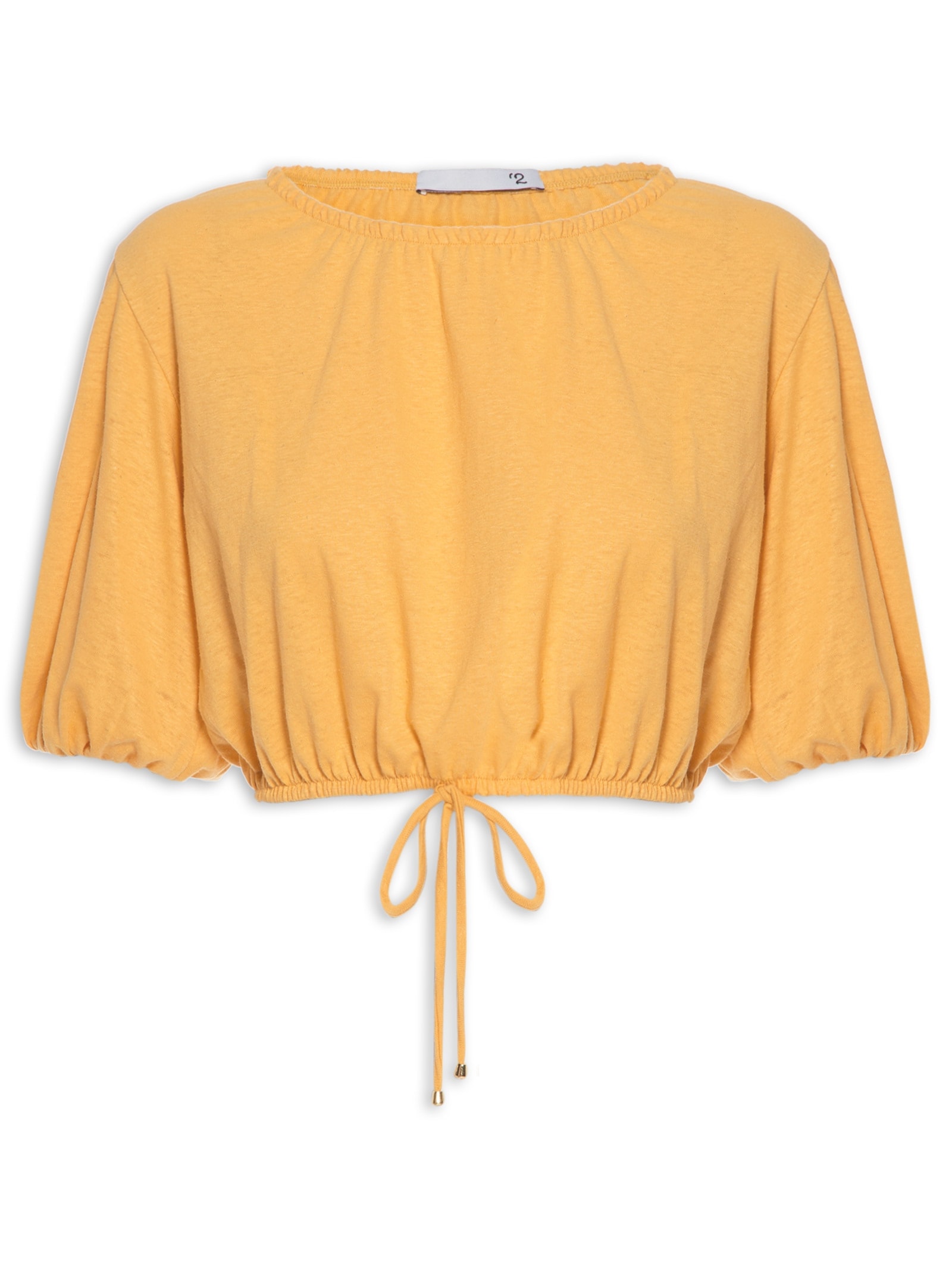 Blusa Feminina Malha Linho Amarelo '2Essential