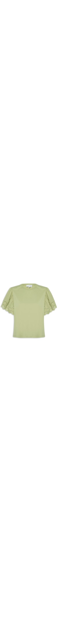 Blusa Feminina Malha Manga Laise - Verde