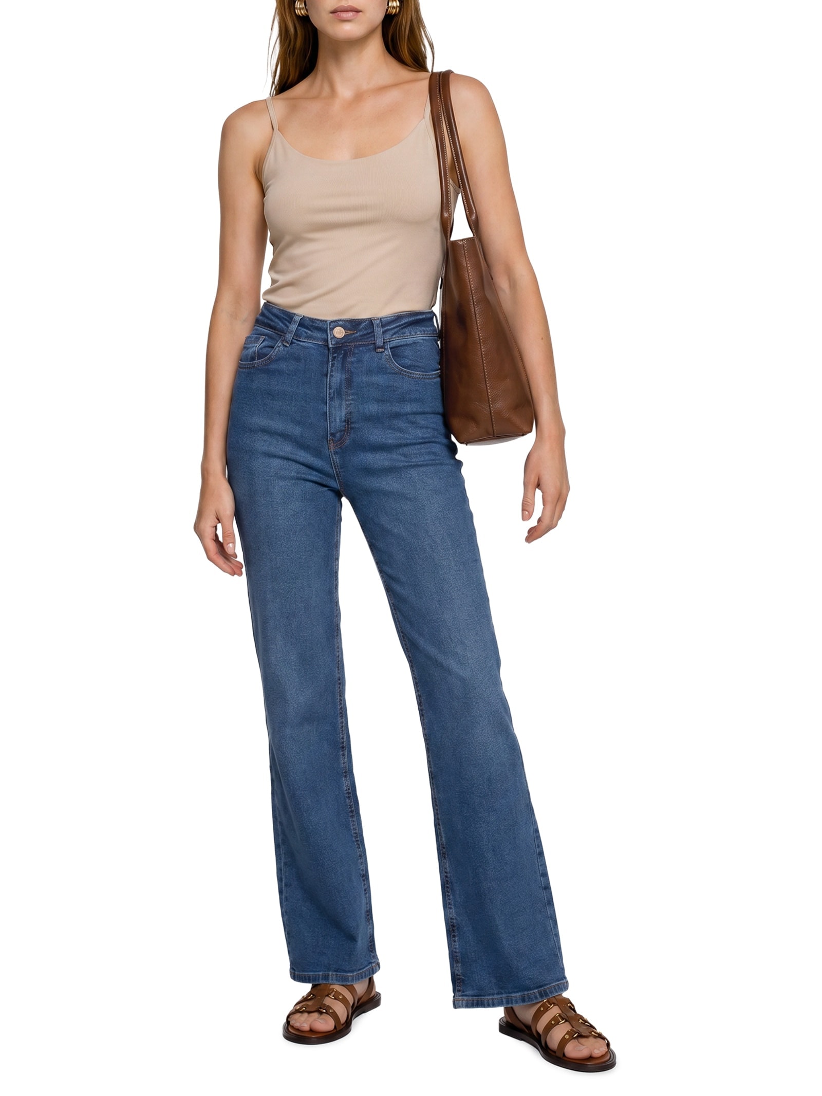 Blusa Feminina Malha Microfibra Bege Lez A Lez