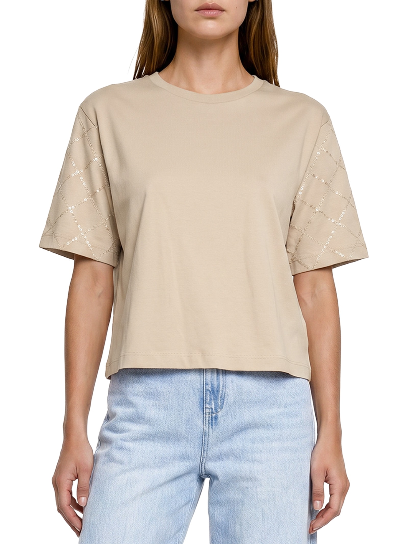 Blusa Feminina Malha Penteada Bege Lez A Lez