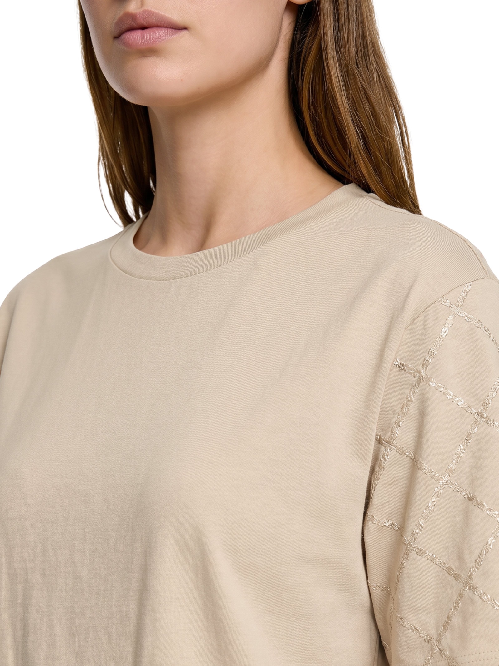 Blusa Feminina Malha Penteada Bege Lez A Lez