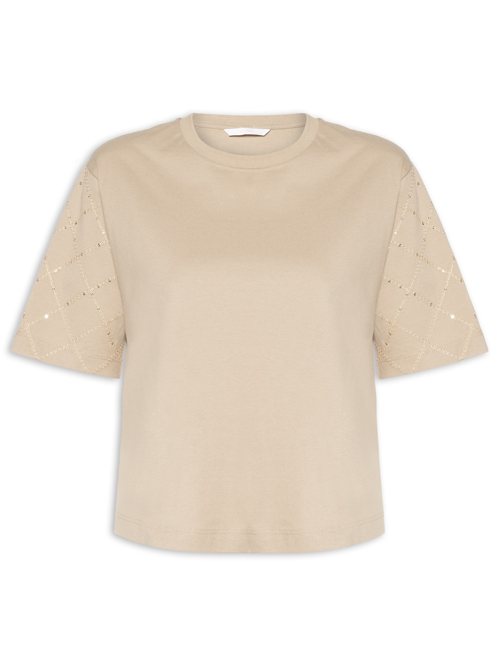 Blusa Feminina Malha Penteada Bege Lez A Lez