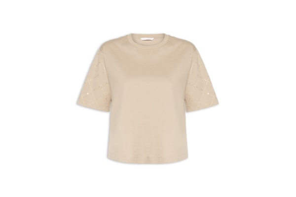 Blusa Feminina Malha Penteada - Bege