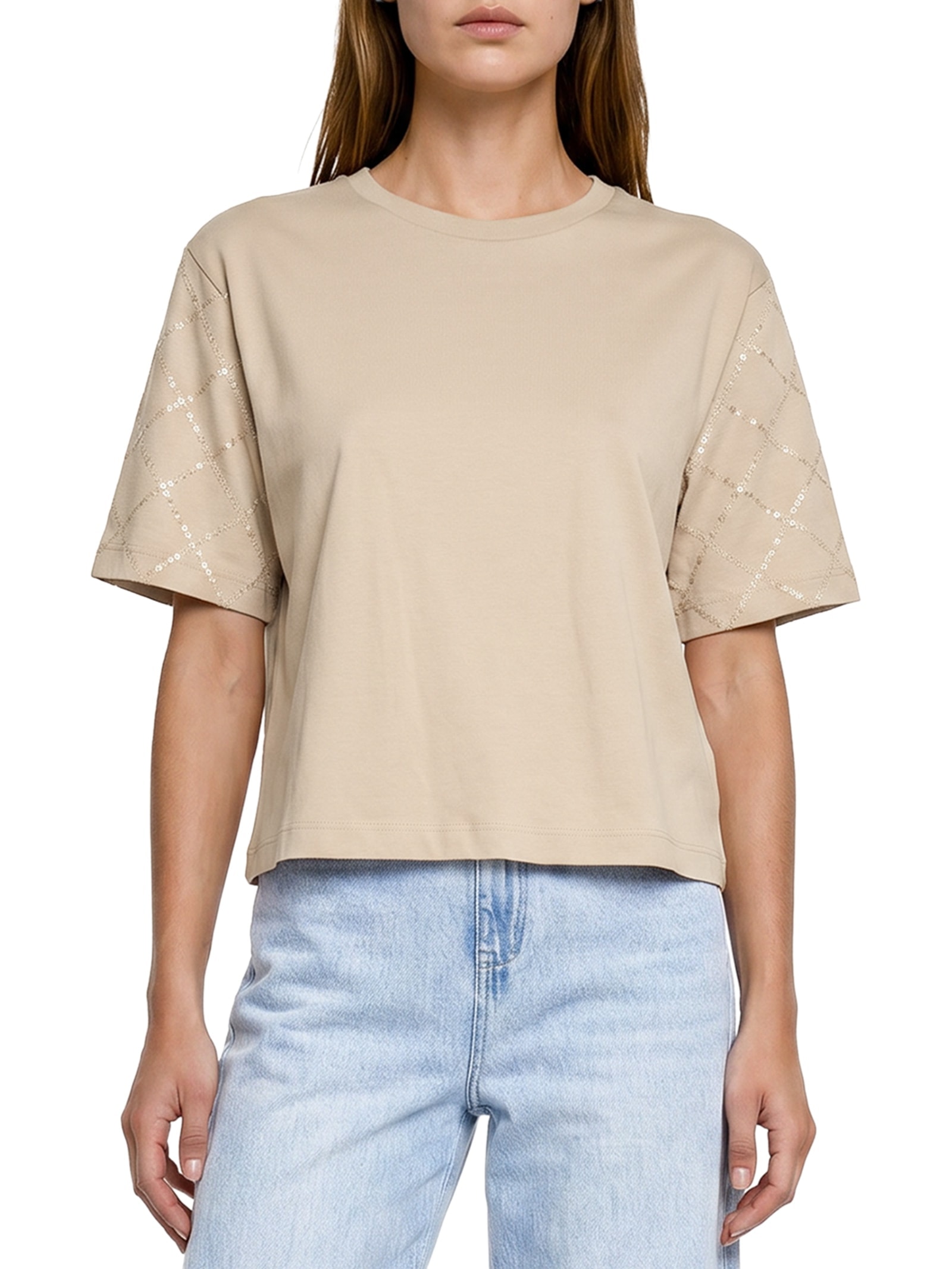 Blusa Feminina Malha Penteada Bege Lez A Lez