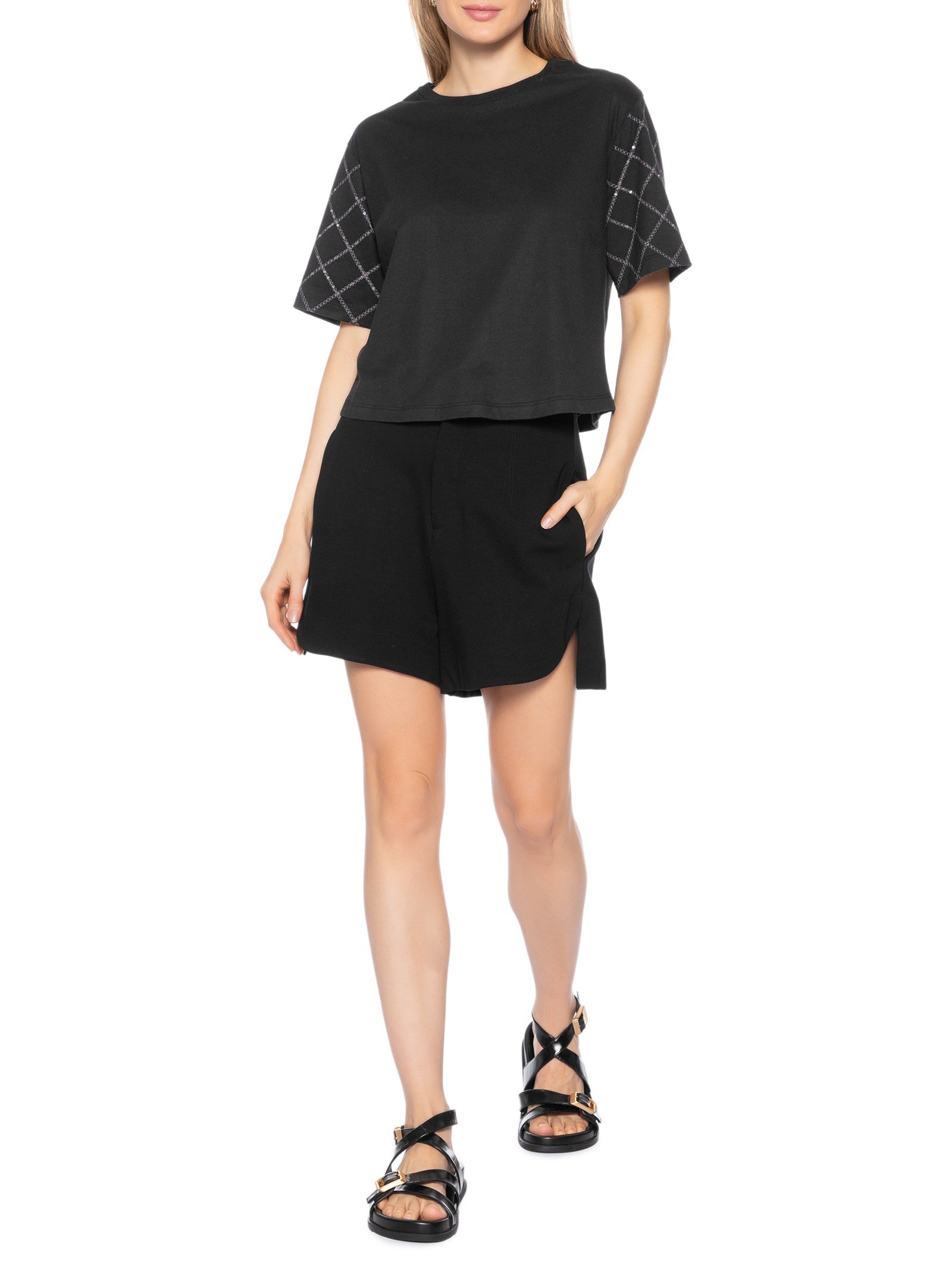 Blusa Feminina Malha Penteada Preto Lez A Lez