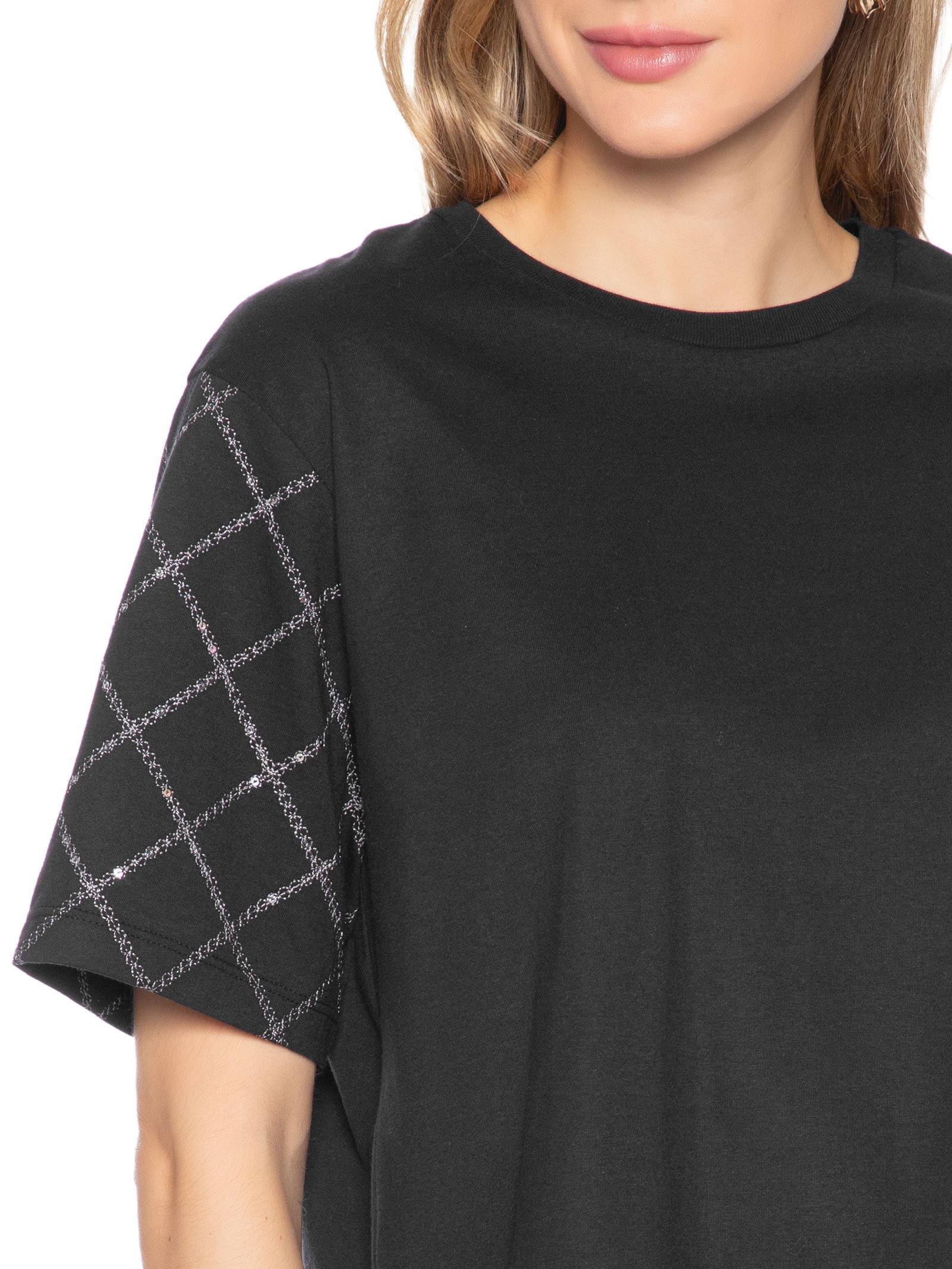 Blusa Feminina Malha Penteada Preto Lez A Lez