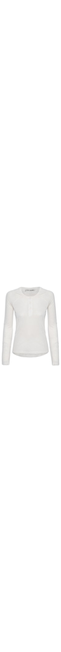 Blusa Feminina Malha Raglan Botões - Branco