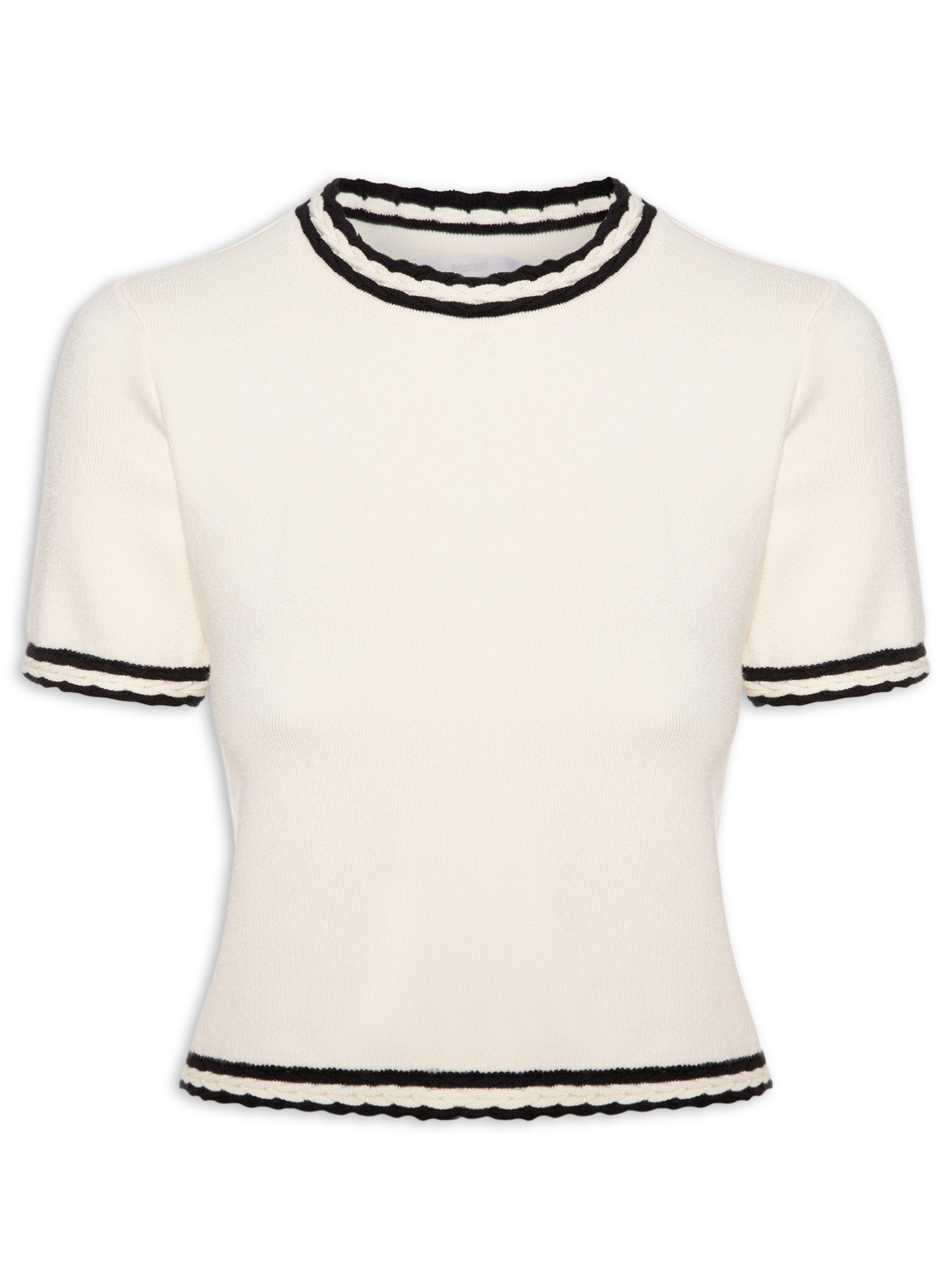 Blusa Feminina Malha Tricot Branco Lez A Lez