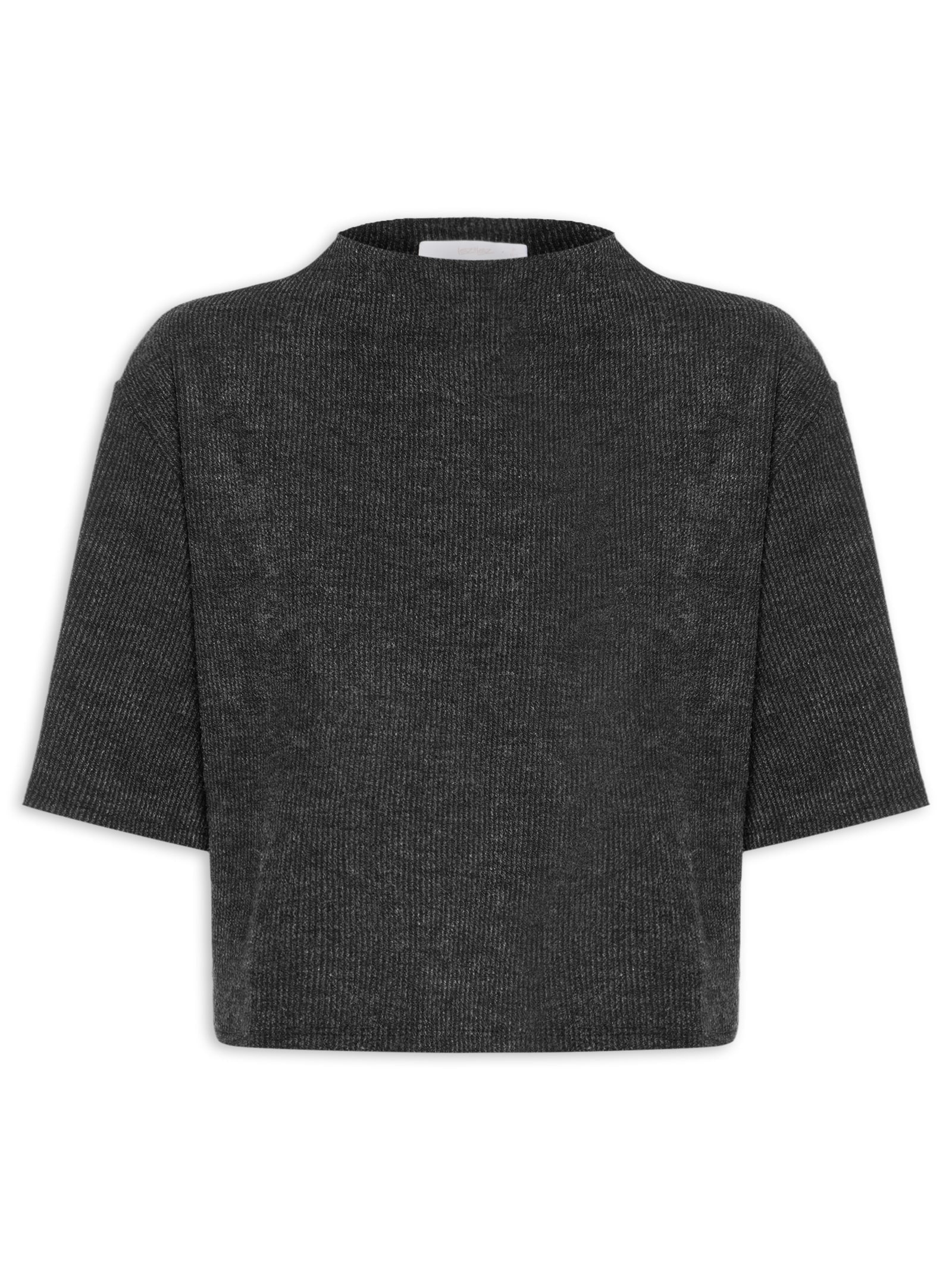 Blusa Feminina Malha Tricot Cracovia Preto Lez A Lez