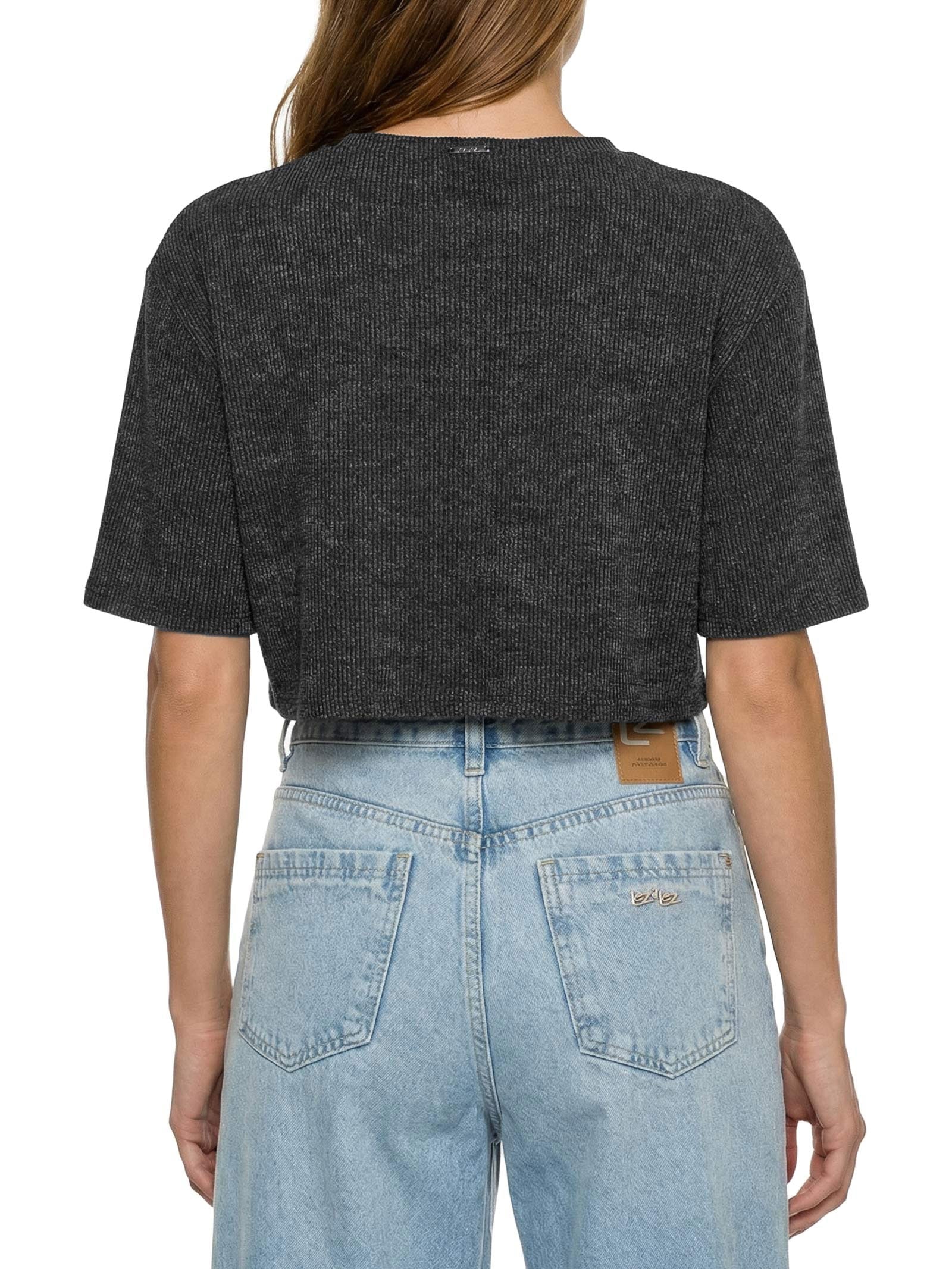 Blusa Feminina Malha Tricot Cracovia Preto Lez A Lez