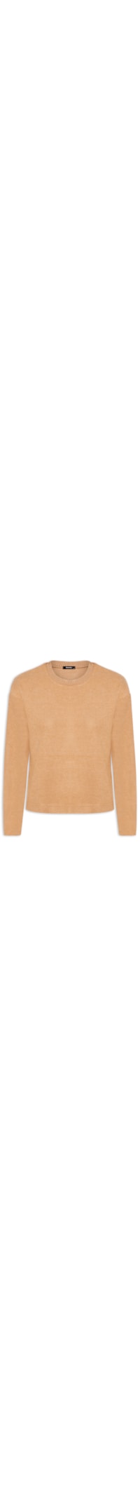 Blusa Feminina Malha Tricot Manga Longa – Bege