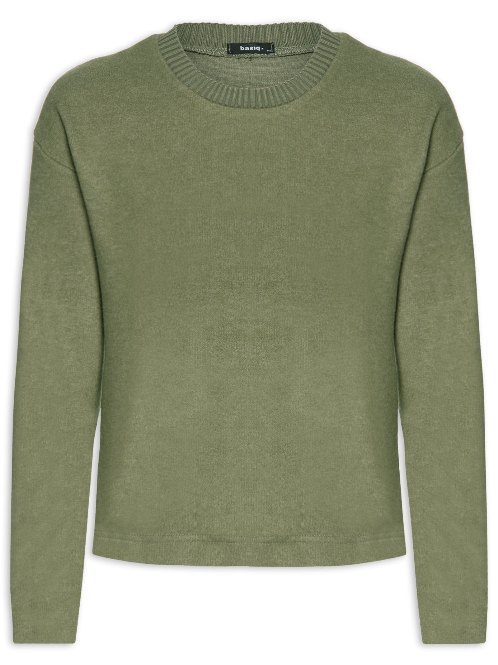 Blusa Feminina Malha Tricot Manga Longa – Verde Basiq