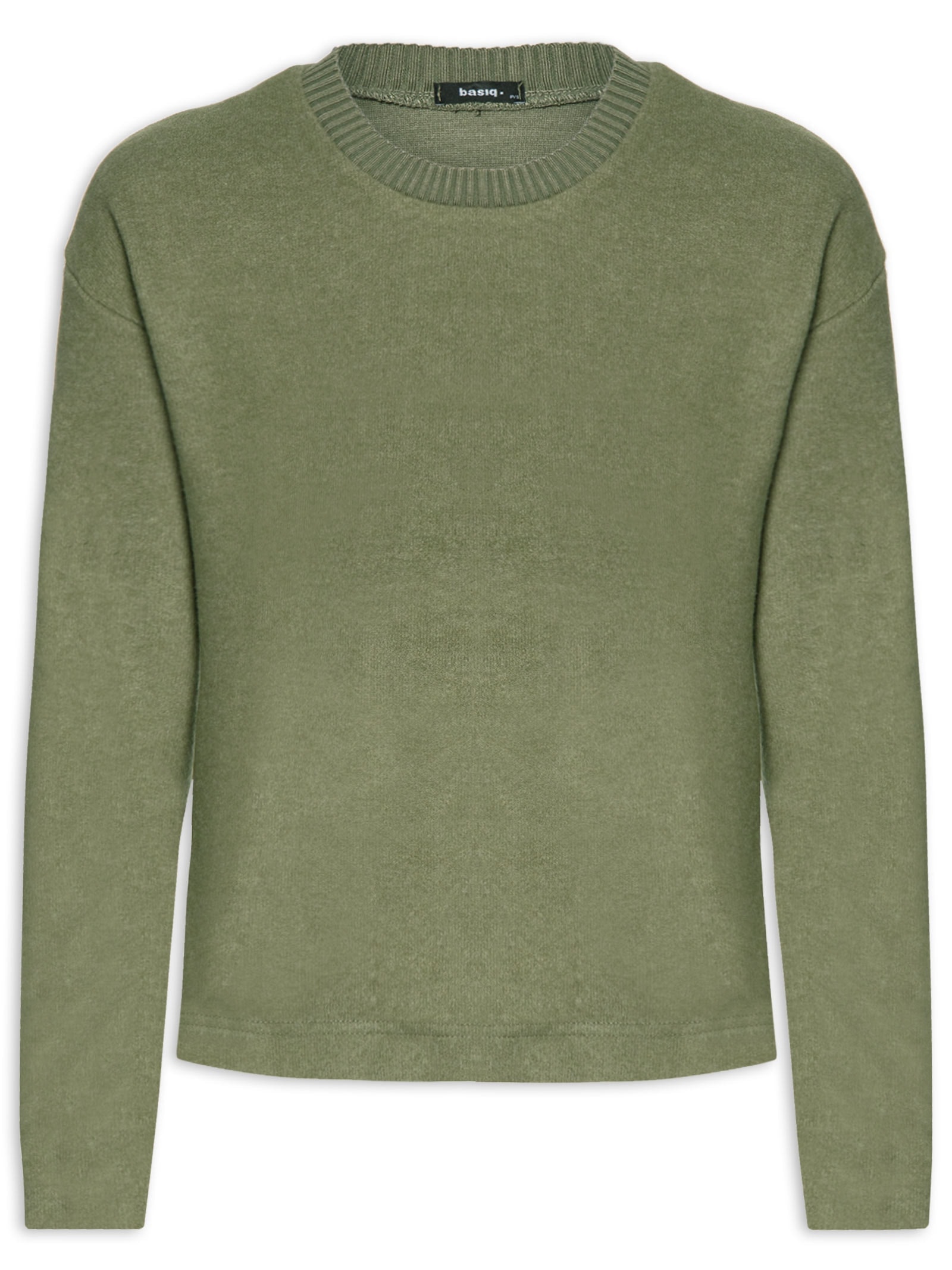 Blusa Feminina Malha Tricot Manga Longa – Verde Basiq