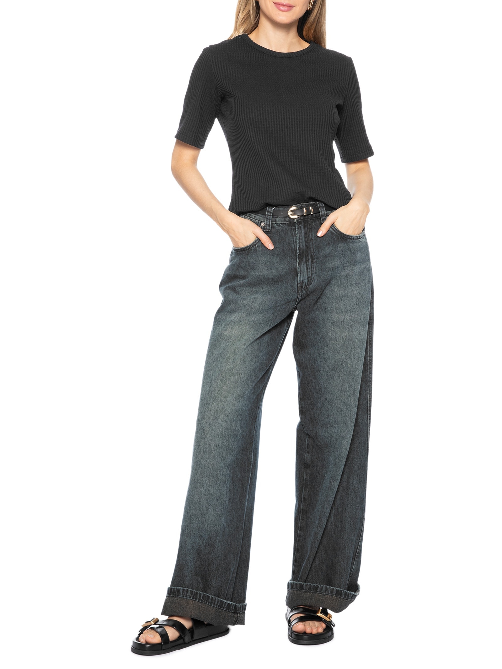 Blusa Feminina Malha Waffle Preto Lez A Lez