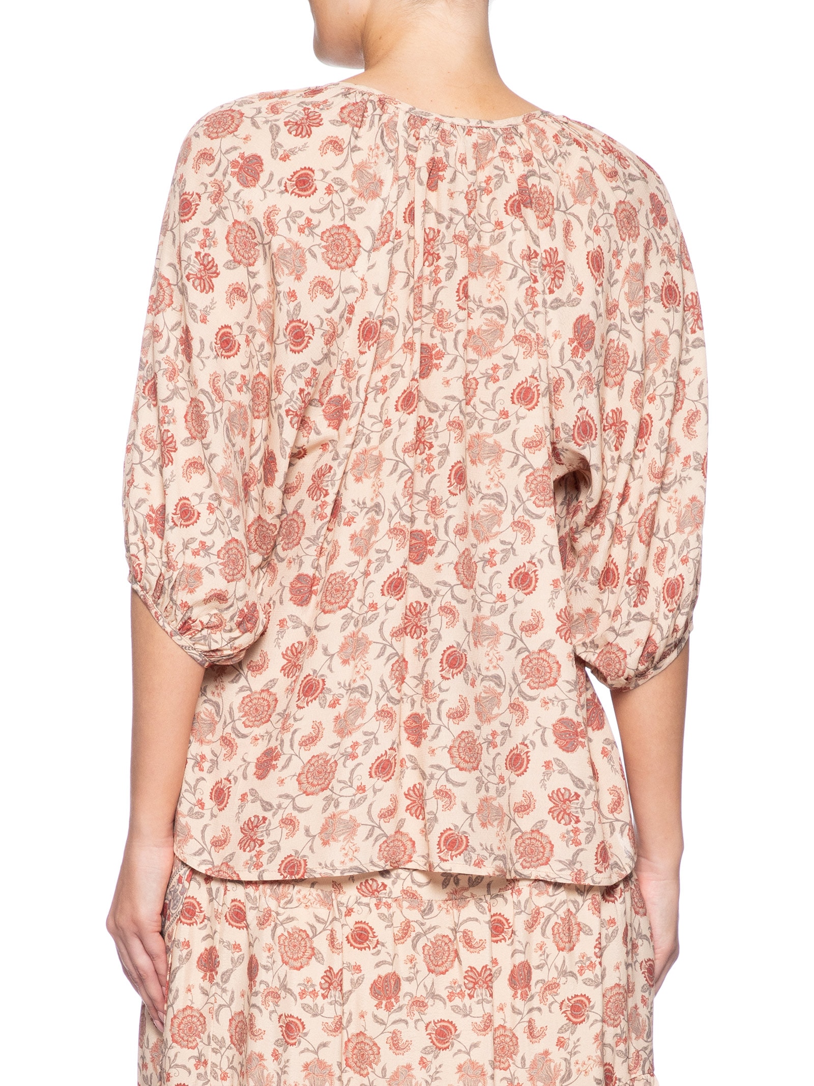 Blusa Feminina Manga 3/4 Estampa Agave Palha Rosa Maria Filó