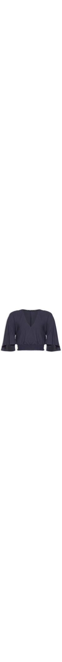 Blusa Feminina Manga Ampla - Azul