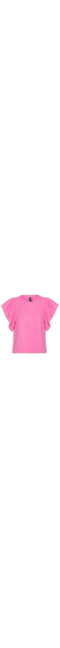 Blusa Feminina Manga Babados - Rosa