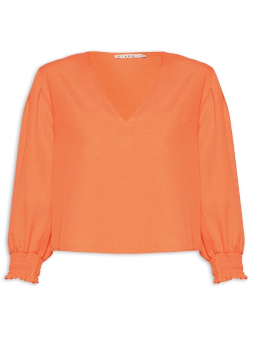 Blusa Feminina Manga Bufante – Laranja